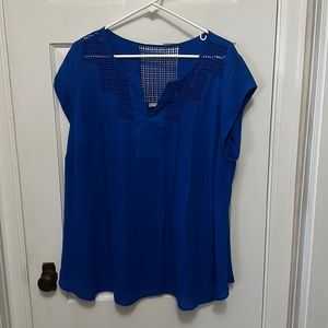 Daniel rainn royal blue cap sleeve shirt size 2X